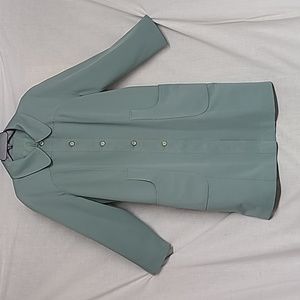 1960s 70s Vintage Spring Coat Mint Green Sz M/L Forecaster of Boston New England